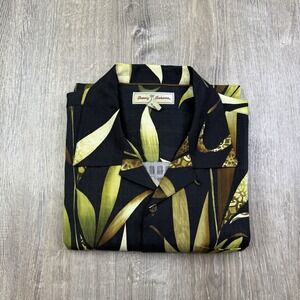 Tommy Bahama Hawaiian Silk Shirt Button Up Short Sleeve Men Size M Medium Floral